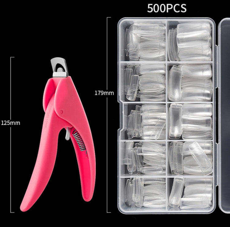 Manicure Tool  Set Fingernails Word Cut Set, Specification: Transparent Semi-post - Nail Art Equipment by PMC Jewellery | Online Shopping South Africa | PMC Jewellery | Buy Now Pay Later Mobicred