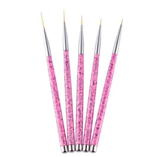 5 in 1 7/9/11/15 / 20mm Nail Art Draw Line Pen Nails Painted Brush - Nail Art Equipment by PMC Jewellery | Online Shopping South Africa | PMC Jewellery | Buy Now Pay Later Mobicred