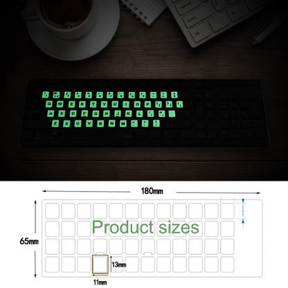 3 PCS Luminous Keyboard Stickers Notebook Desktop Computer Keyboard Stickers(Hebrew) - Silicone / Sticker by PMC Jewellery | Online Shopping South Africa | PMC Jewellery