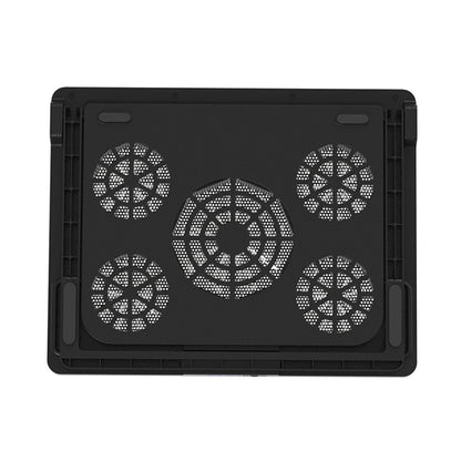 NUOXI S500 Double Switch Control Laptop Radiator Five-Fan Multi-Angle Adjustment Computer Base without Speed Regulation(Black) - Cooling Pads by NUOXI | Online Shopping South Africa | PMC Jewellery | Buy Now Pay Later Mobicred