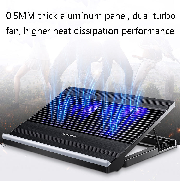 NUOXI T10 Laptop Radiator Multi-File Adjustment Aluminum Alloy Bracket(Silver) - Cooling Pads by NUOXI | Online Shopping South Africa | PMC Jewellery | Buy Now Pay Later Mobicred