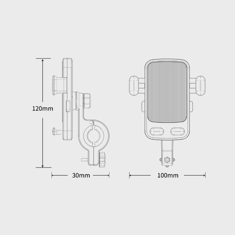 2 PCS Motorcycle Electrical Pedal Car Self-Lock Bracket Riding One-Button Shrink Mobile Phone Holder(Green M1) - Holder by PMC TechLife | Online Shopping South Africa | PMC TechLife | Buy Now Pay Later Mobicred