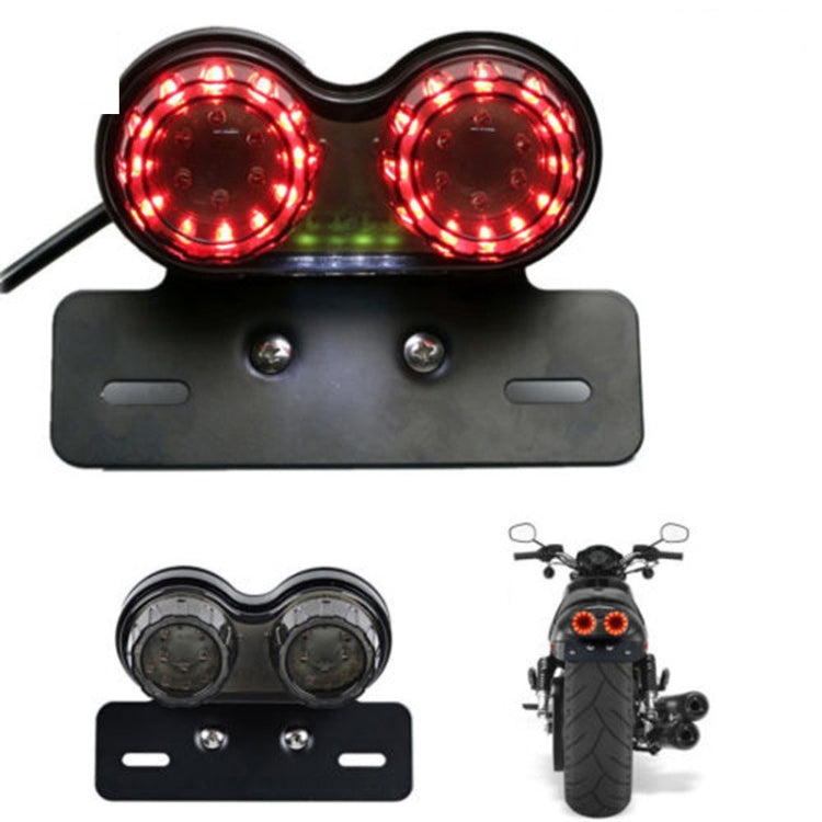 Motorcycle Modified Retro LED Integrated Rear Taillight Brake Light(Smoked Black Shell) - Signal Lights by PMC Jewellery | Online Shopping South Africa | PMC Jewellery | Buy Now Pay Later Mobicred