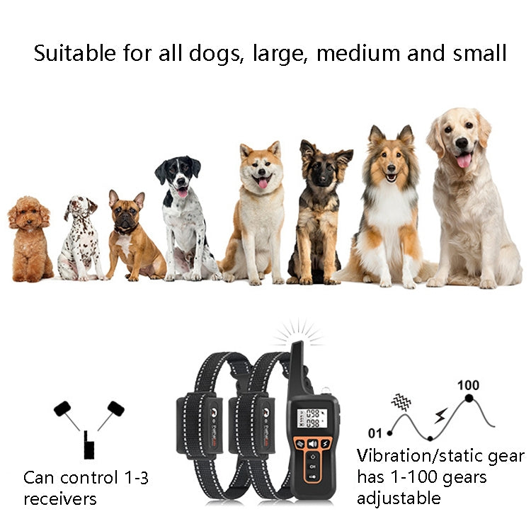 PaiPaitek PD529-3 Remote Control Dog Training Device Voice Control Barking Stopper Electronic Collar Dog Training Device - free shipping - PMC TechLife - Order now!