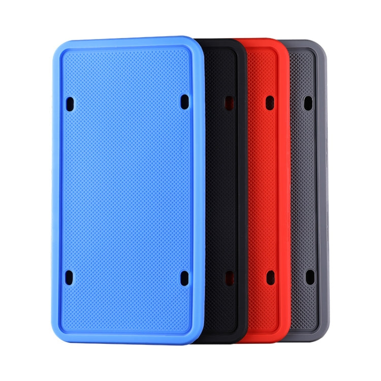 2 Sets Waterproof Rustproof Non-damaging Car Paint Silicone License Plate Frame, Specification: US Black - License Plate Covers & Frames by PMC TechLife | Online Shopping South Africa | PMC TechLife | Buy Now Pay Later Mobicred