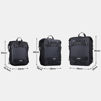 Rhinowalk Multi-Function Motorcycle Rear Seat Bag Combination Rear Shelf Pannier, Colour: Black 20L - Bags & Luggages by Rhinowalk | Online Shopping South Africa | PMC Jewellery | Buy Now Pay Later Mobicred