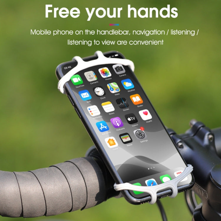 Multifunctional Silicone Bicycle Mobile Phone Holder Motorcycle Riding Navigation Fixed Bracket(Black) - Holders by PMC TechLife | Online Shopping South Africa | PMC TechLife | Buy Now Pay Later Mobicred