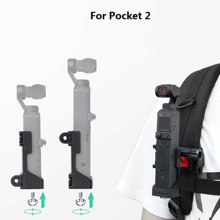 Sunnylife OP2-Q9425 Foldable Dual Hook Adapter Base Mount Connecting Backpack Clamp Bicycle Clip for DJI OSMO Pocket 2(Adapter) - Mount & Holder by Sunnylife | Online Shopping South Africa | PMC Jewellery | Buy Now Pay Later Mobicred