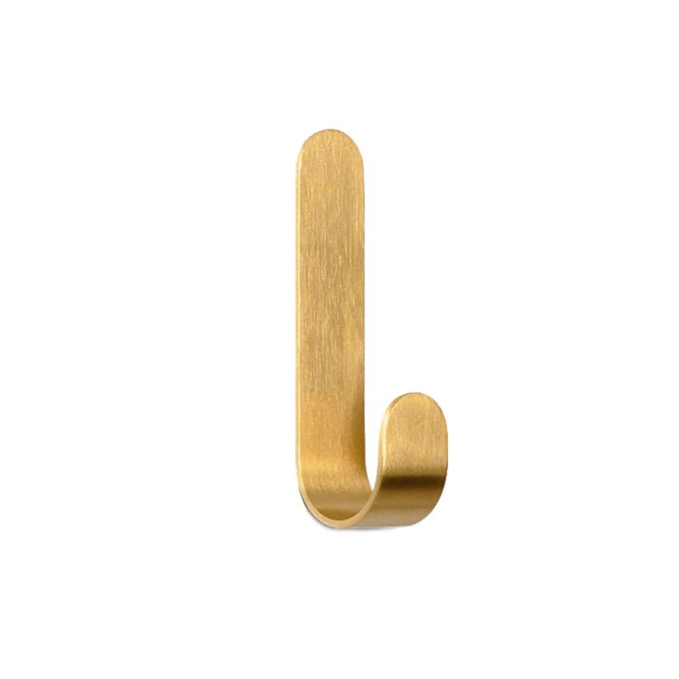Brass Gold Color Brushed Hook Punch-Free Metal Hanging Hook, Specification: Large - Shelf & Hooks by PMC TechLife | Online Shopping South Africa | PMC TechLife