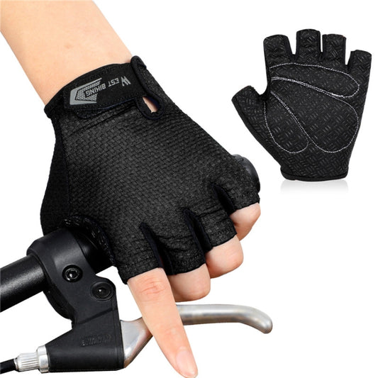 WEST BIKING YP0211218 Cycling Breathable Short Gloves Non-Slip Half Finger Gloves, Size: 2XL(Black) - Cycling Gloves by WEST BIKING | Online Shopping South Africa | PMC Jewellery