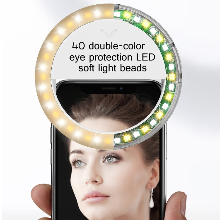 2 PCS XJ17 Large-Capacity Live Video Conference Fill Light Ring Light Mobile Phone Selfie LED Fill Light(Bear Ear) - Selfie Light by PMC Jewellery | Online Shopping South Africa | PMC Jewellery | Buy Now Pay Later Mobicred