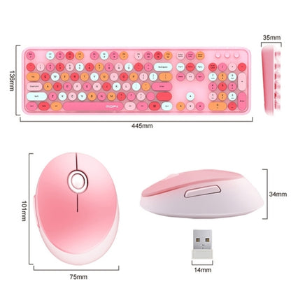 Mofii Sweet Wireless Keyboard And Mouse Set Girls Punk Keyboard Office Set, Colour: Purple Mixed Version - Wireless Keyboard by Mofii | Online Shopping South Africa | PMC Jewellery | Buy Now Pay Later Mobicred