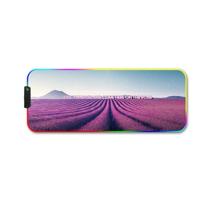 350x900x3mm F-01 Rubber Thermal Transfer RGB Luminous Non-Slip Mouse Pad(Lavender) - Mouse Pads by PMC Jewellery | Online Shopping South Africa | PMC Jewellery | Buy Now Pay Later Mobicred