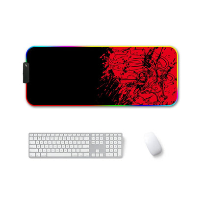 350x900x3mm F-01 Rubber Thermal Transfer RGB Luminous Non-Slip Mouse Pad(Red Fox) - Mouse Pads by PMC Jewellery | Online Shopping South Africa | PMC Jewellery | Buy Now Pay Later Mobicred