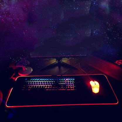 350x900x4mm F-01 Rubber Thermal Transfer RGB Luminous Non-Slip Mouse Pad(Vast Starry Sky) - Mouse Pads by PMC Jewellery | Online Shopping South Africa | PMC Jewellery | Buy Now Pay Later Mobicred