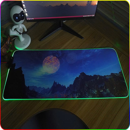 400x900x3mm F-01 Rubber Thermal Transfer RGB Luminous Non-Slip Mouse Pad(Ice Lend) - Mouse Pads by PMC Jewellery | Online Shopping South Africa | PMC Jewellery | Buy Now Pay Later Mobicred