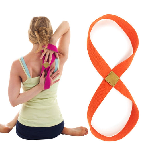 2 PCS Yoga Stretch Belt Cotton Thick Mobius Strip(Orange) - Yoga Belts by PMC Jewellery | Online Shopping South Africa | PMC Jewellery | Buy Now Pay Later Mobicred