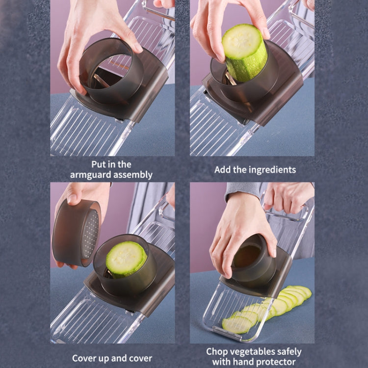 Multi-Function Slicker Kitchen Gadget Potato Slice Grater, Colour: Six Knives Gray - Cutter & Peeler by PMC TechLife | Online Shopping South Africa | PMC TechLife | Buy Now Pay Later Mobicred