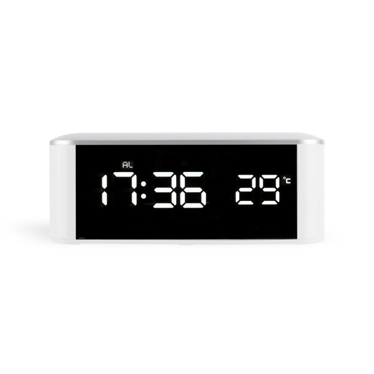 Home LED Mirror Multifunction Electronic Clock Mirror Clock Household Thermometer(White Word) - Alarm Clocks by PMc TechLife | Online Shopping South Africa | PMc TechLife | Buy Now Pay Later Mobicred