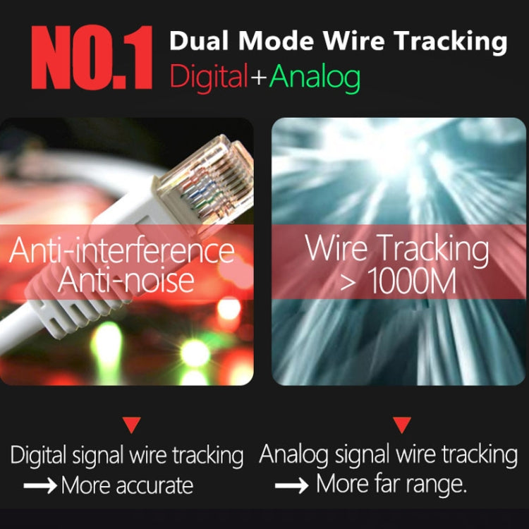 BSIDE FWT82 Analog And Digital Dual-Mode Anti-Interference Intelligent Line Finder Network Cable Tracker - Lan Cable and Tools by BSIDE | Online Shopping South Africa | PMC Jewellery | Buy Now Pay Later Mobicred