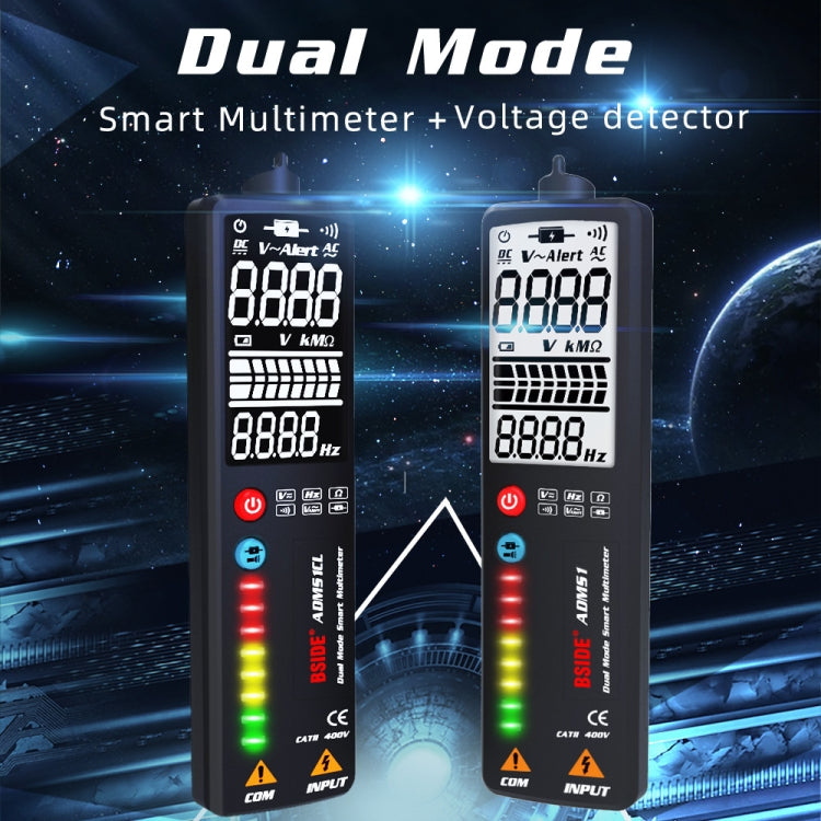 BSIDE Dual-Mode Smart Large-Screen Display Multimeter Electric Pen Portable Voltage Detector, Specification: ADMS1 - free shipping - PMC Jewellery - Order now!