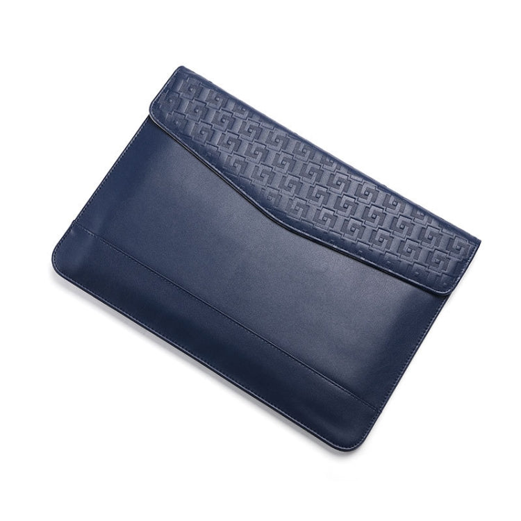 Horizontal  Embossed Notebook Liner Bag Ultra-Thin Magnetic Holster, Applicable Model: 13 inch(Dark Blue) - 13.3 inch by PMC Jewellery | Online Shopping South Africa | PMC Jewellery | Buy Now Pay Later Mobicred