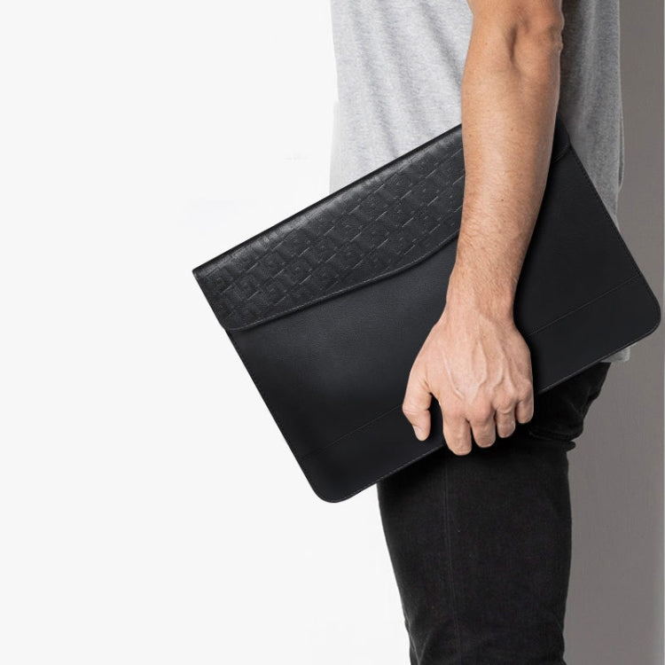 Horizontal  Embossed Notebook Liner Bag Ultra-Thin Magnetic Holster, Applicable Model: 13 inch(Dark Blue) - 13.3 inch by PMC Jewellery | Online Shopping South Africa | PMC Jewellery | Buy Now Pay Later Mobicred