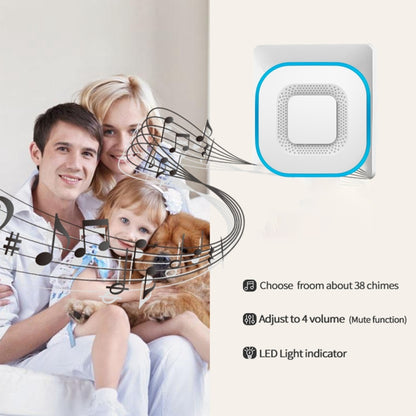 CACAZI V028F 1 For 3 Wireless Music Doorbell without Battery, Plug:EU Plug(White) - Wireless Doorbell by CACAZI | Online Shopping South Africa | PMC Jewellery | Buy Now Pay Later Mobicred