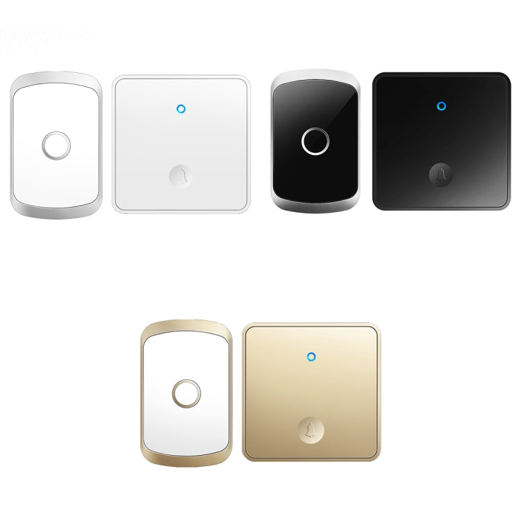 CACAZI FA50 1 For 1 Push-button Self-generating Wireless Doorbell, Plug:UK Plug(White) - Wireless Doorbell by CACAZI | Online Shopping South Africa | PMC Jewellery