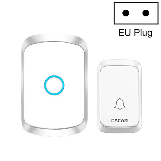 CACAZI A50 1 For 1 Wireless Music Doorbell without Battery, Plug:EU Plug(White) - Wireless Doorbell by CACAZI | Online Shopping South Africa | PMC Jewellery