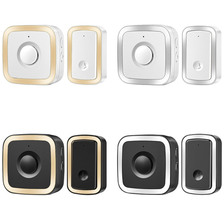 CACAZI A58 1 For 1 Smart Wireless Doorbell without Battery, Plug:EU Plug(Silver) - Wireless Doorbell by CACAZI | Online Shopping South Africa | PMC Jewellery | Buy Now Pay Later Mobicred