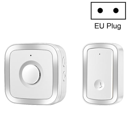 CACAZI A58 1 For 1 Smart Wireless Doorbell without Battery, Plug:EU Plug(Silver) - Wireless Doorbell by CACAZI | Online Shopping South Africa | PMC Jewellery | Buy Now Pay Later Mobicred