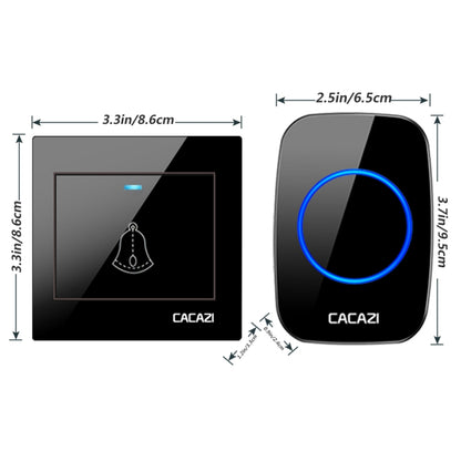 CACAZI H10 1 For 1 Wireless Smart Doorbell without Battery, Plug:US Plug(Black) - Wireless Doorbell by CACAZI | Online Shopping South Africa | PMC Jewellery