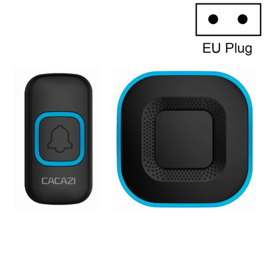 CACAZI V028F Wireless Music Doorbell without Battery, Plug:EU Plug(Black) - Wireless Doorbell by CACAZI | Online Shopping South Africa | PMC Jewellery