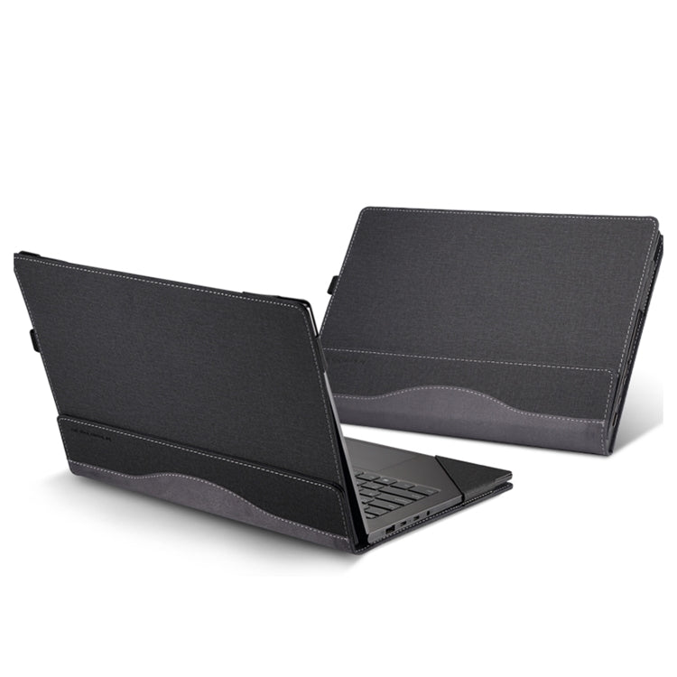 For Samsung Galaxy Book 4 Pro 14 Inch Leather Laptop Anti-Fall Protective Case(Black) - 14.1 inch by PMC TechLife | Online Shopping South Africa | PMC TechLife | Buy Now Pay Later Mobicred