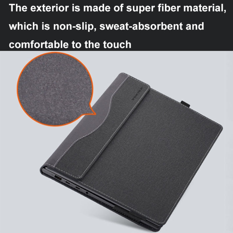 For Samsung Galaxy Book 4 Pro 14 Inch Leather Laptop Anti-Fall Protective Case(Black) - 14.1 inch by PMC TechLife | Online Shopping South Africa | PMC TechLife | Buy Now Pay Later Mobicred