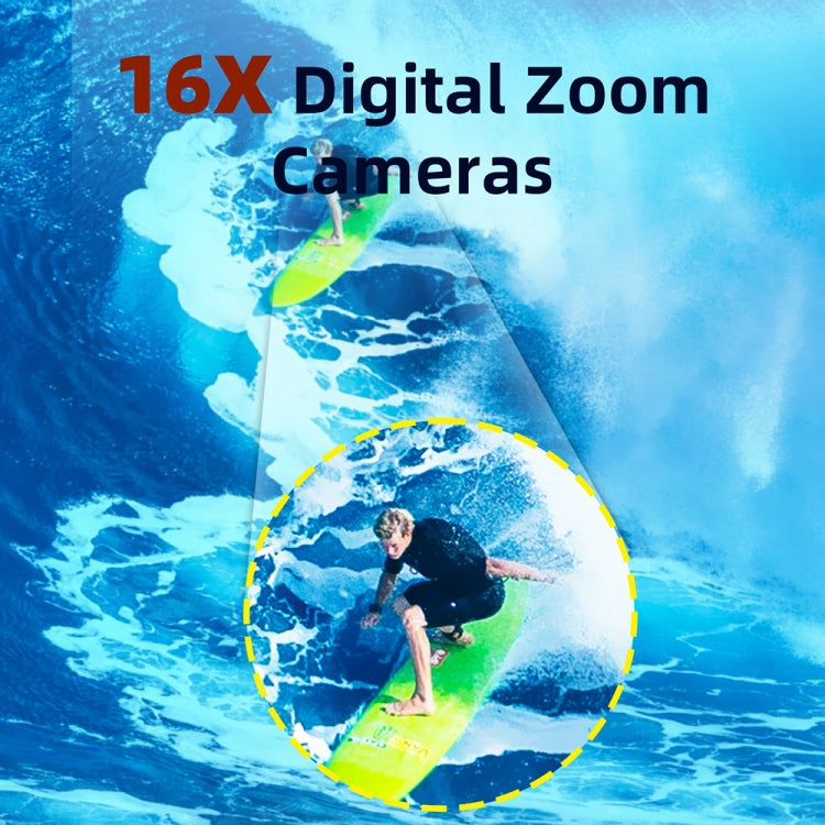 WDC901 3.5m Waterproof 48MP HD Dual Screen Outdoor Sports Digital Camera EU Plug(Black) - Children Cameras by PMC Jewellery | Online Shopping South Africa | PMC Jewellery | Buy Now Pay Later Mobicred