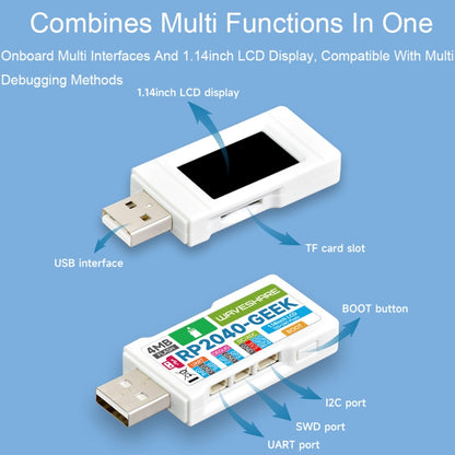 Waveshare 25394 RP2040-GEEK Development Board, Based On RP2040 Microcontroller, With 1.14inch 65K Color LCD - Modules Expansions Accessories by Waveshare | Online Shopping South Africa | PMC Jewellery | Buy Now Pay Later Mobicred