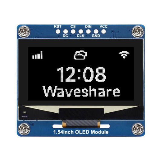 Waveshare 1.54 Inch OLED Display Module, 128×64 Resolution, SPI / I2C Communication(White) - LCD & LED Display Module by Waveshare | Online Shopping South Africa | PMC Jewellery | Buy Now Pay Later Mobicred