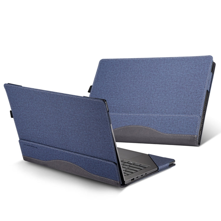 For Samsung Galaxy Book 4 Pro 16 Inch Leather Laptop Anti-Fall Protective Case(Dark Blue) - 15.6 - 17 inch by PMC Jewellery | Online Shopping South Africa | PMC Jewellery | Buy Now Pay Later Mobicred
