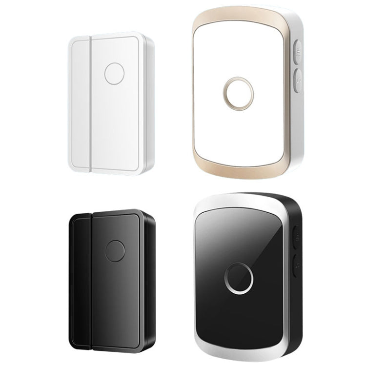 CACAZI M20 1 For 3 Split Type Door Opening Sensor Reminder Smart Wireless Doorbell Alarm, Style: AU Plug(Gold) - Wireless Doorbell by CACAZI | Online Shopping South Africa | PMC Jewellery