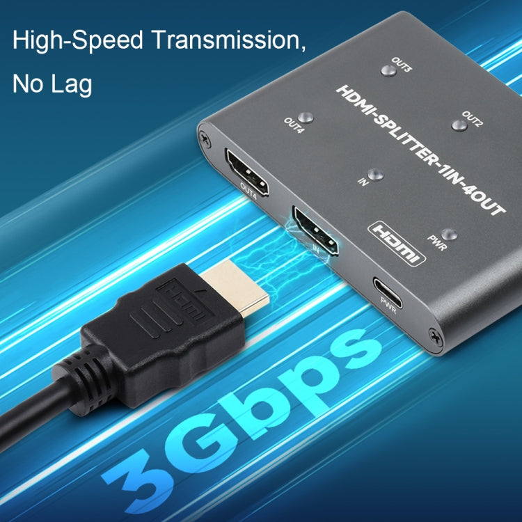 Waveshare 23738 4K HDMI Splitter, 1 In 4 Out, Share One HDMI Source - free shipping - PMC Jewellery - Order now!