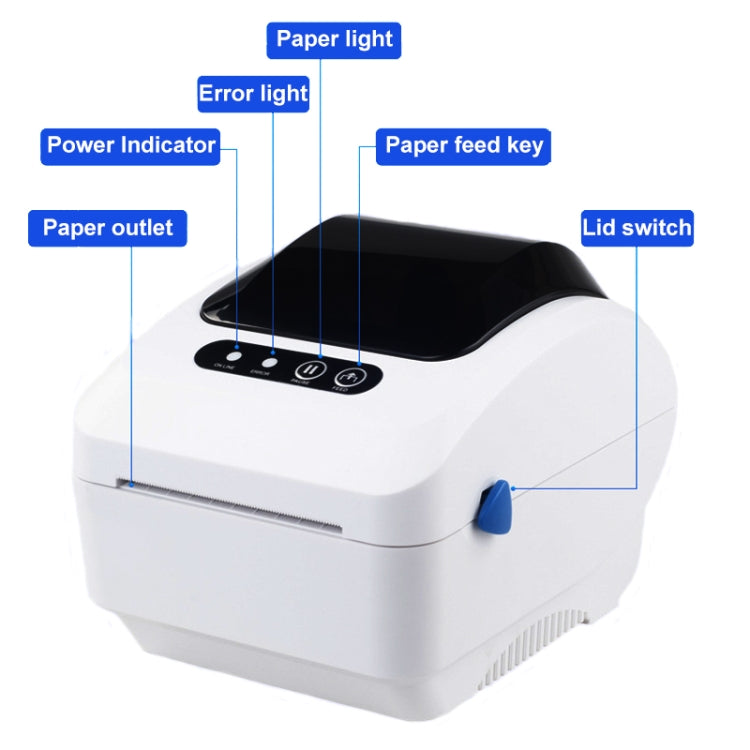 Xprinter XP-320B 80mm Thermal Barcode Supermarket Cashier Label Printer, Spec: USB(US Plug) - Printer by Xprinter | Online Shopping South Africa | PMC Jewellery | Buy Now Pay Later Mobicred