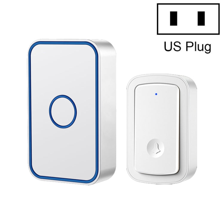 CACAZI A19 1 For 1 Wireless Music Doorbell without Battery, Plug:US Plug(White) - Wireless Doorbell by CACAZI | Online Shopping South Africa | PMC Jewellery