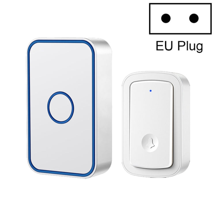 CACAZI A19 1 For 1 Wireless Music Doorbell without Battery, Plug:EU Plug(White) - Wireless Doorbell by CACAZI | Online Shopping South Africa | PMC TechLife | Buy Now Pay Later Mobicred
