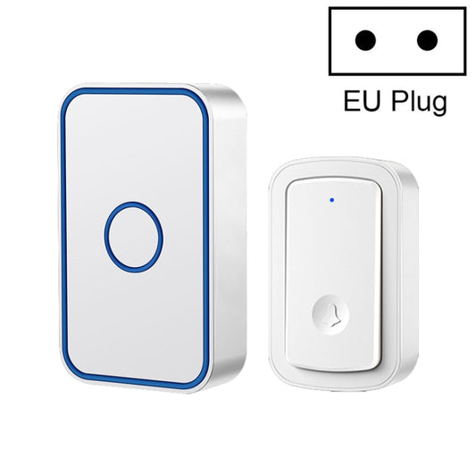CACAZI A19 1 For 1 Wireless Music Doorbell without Battery, Plug:EU Plug(White) - Wireless Doorbell by CACAZI | Online Shopping South Africa | PMC Jewellery