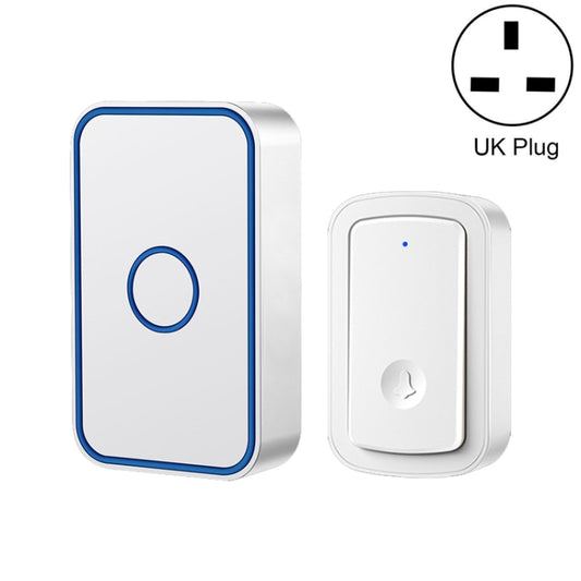 CACAZI A19 1 For 1 Wireless Music Doorbell without Battery, Plug:UK Plug(White) - Wireless Doorbell by CACAZI | Online Shopping South Africa | PMC Jewellery