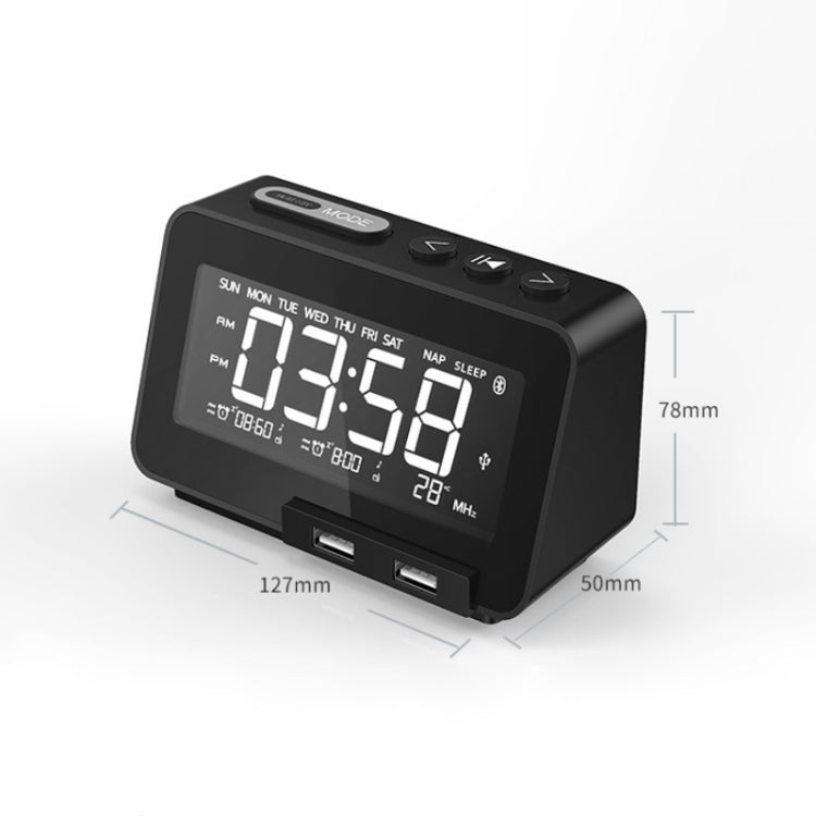 K5 Wireless Bluetooth Speaker Desktop Alarm Clock Radio, Specification: US Plug(White) - Desktop Speaker by PMC Jewellery | Online Shopping South Africa | PMC Jewellery | Buy Now Pay Later Mobicred