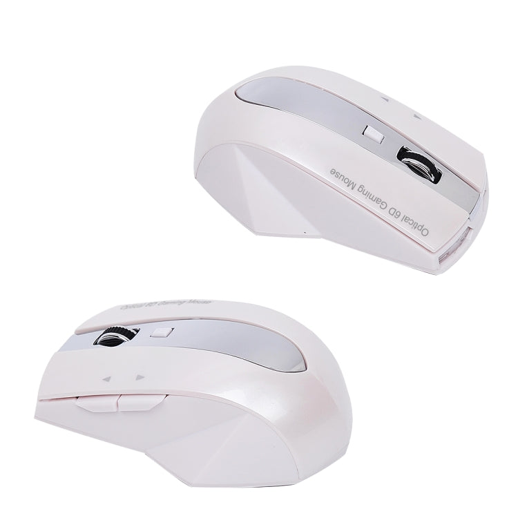 M-011G 2.4GHz 6 Keys Wireless Charging Mouse Office Game Mouse(Pearl White) - Wireless Mice by PMC Jewellery | Online Shopping South Africa | PMC Jewellery | Buy Now Pay Later Mobicred