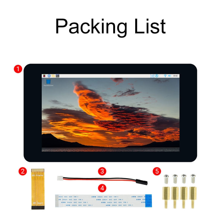 Waveshare 7 inch 800��480 IPS Capacitive Touch Display, DSI Interface, 5-Point Touch with Case - free shipping - PMC TechLife - Order now!